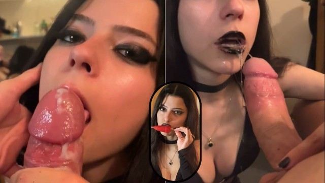 Моя готочка стёрла всю помаду с губ о мой член