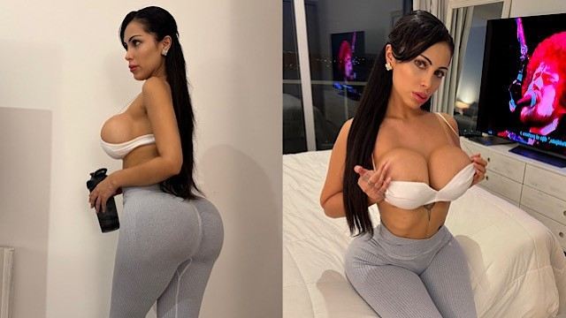 Мулатка дразнится своими большими дойками